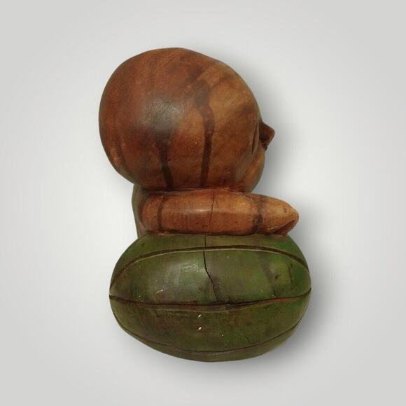 Wooden Carved Chinese Buddhas Statues Vintage Sleeping Budda Statues - Picture 3 of 7